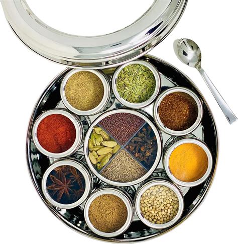 indian steel box|Amazon.com: Indian Spice Box.